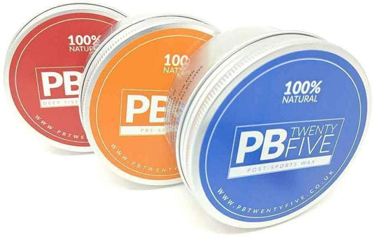 Sports Massage Wax Bundle (Deep Tissue, Pre-Sport and Post-Sport) - PB TwentyFive
